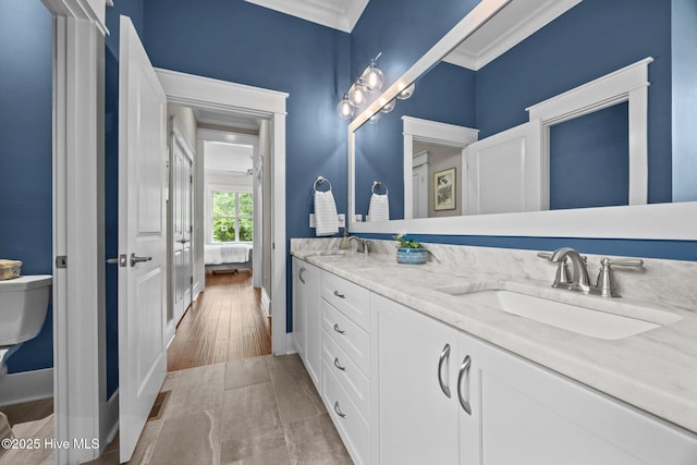 137 Summerset Lndg, Hampstead, NC 28443 - ensuite bathroom featuring double vanity and ornamental molding