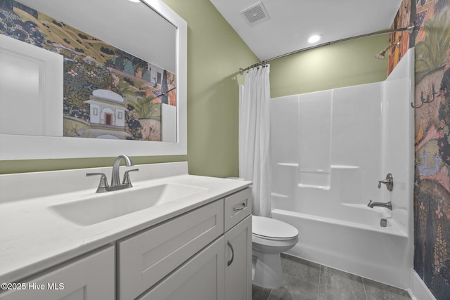 137 Summerset Lndg, Hampstead, NC 28443 - bathroom with shower / tub combo with curtain, vanity, and recessed lighting