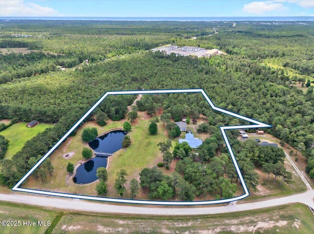 5685 Watts Rd SW, Ocean Isle Beach, NC 28469 - view of property location featuring a forest, property boundaries highlighted, and a nearby body of water