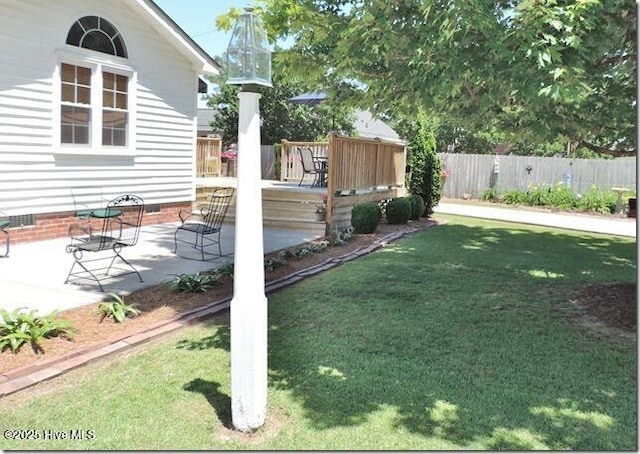 110 E Blalock Rd, Lucama, NC 27851 - view of yard featuring a deck