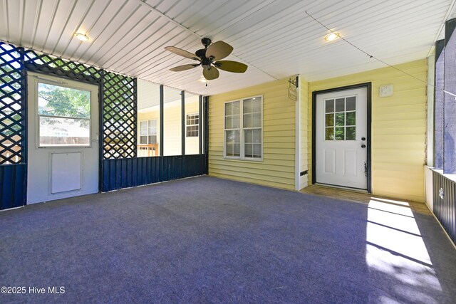 159 Dockside Dr, Jacksonville, NC 28546 - view of patio / terrace featuring a ceiling fan