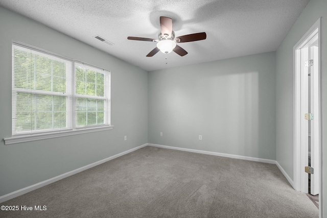 202 Courtyard W, Newport, NC 28570 - empty room with ceiling fan, plenty of natural light, carpet, and a textured ceiling