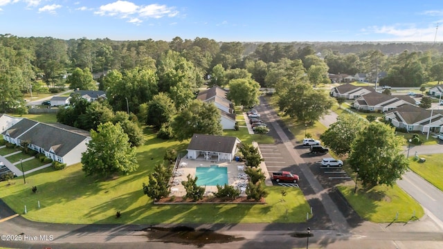 202 Courtyard W, Newport, NC 28570 - aerial perspective of suburban area with a pool area