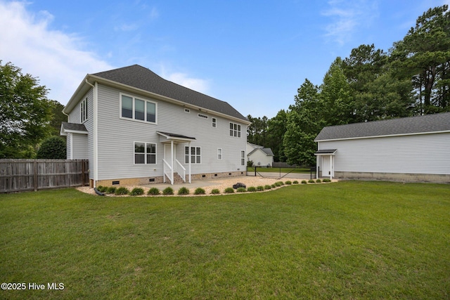 3107 Indian Wells Pl, Greenville, NC 27858 - rear view of house with crawl space