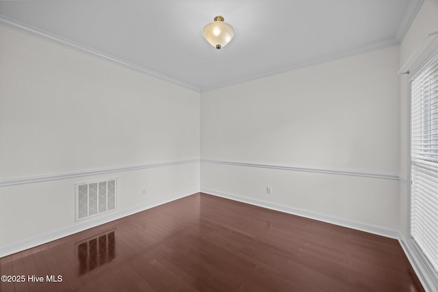 3107 Indian Wells Pl, Greenville, NC 27858 - empty room with dark wood-style floors, ornamental molding, and baseboards