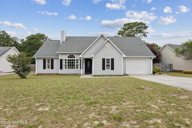 6814 Lipscomb Dr, Wilmington, NC 28412 - traditional home featuring driveway, a garage, a chimney, and roof with shingles