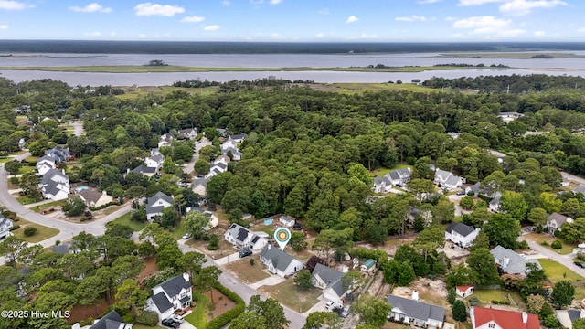 6814 Lipscomb Dr, Wilmington, NC 28412 - aerial view of property's location with a nearby body of water and nearby suburban area