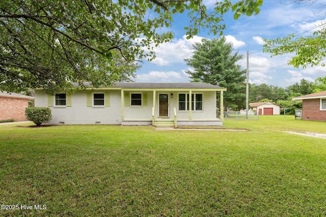 210 Glenburnie Dr, New Bern, NC 28560 - ranch-style home featuring crawl space and covered porch