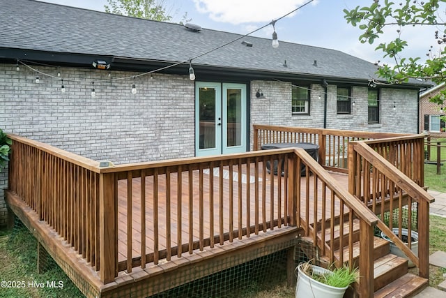 103 Midway Ln, Roanoke Rapids, NC 27870 - wooden deck with french doors and stairs