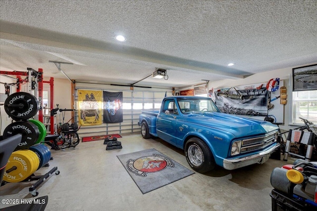547 Deer Run Rd, New Bern, NC 28562 - garage featuring a garage door opener and recessed lighting