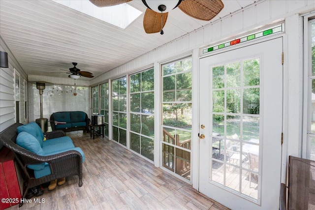 547 Deer Run Rd, New Bern, NC 28562 - sunroom featuring a ceiling fan, french doors, and outdoor lounge area
