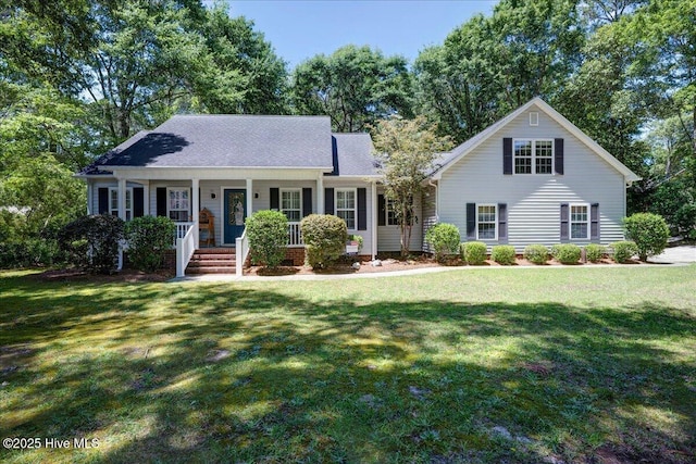 547 Deer Run Rd, New Bern, NC 28562 - view of front facade featuring covered porch and a front yard