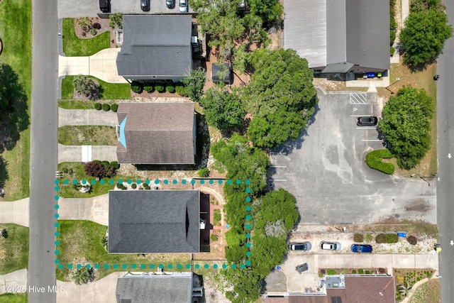 409 Womble St, Oak Island, NC 28465 - aerial view of property and surrounding area with property boundaries highlighted