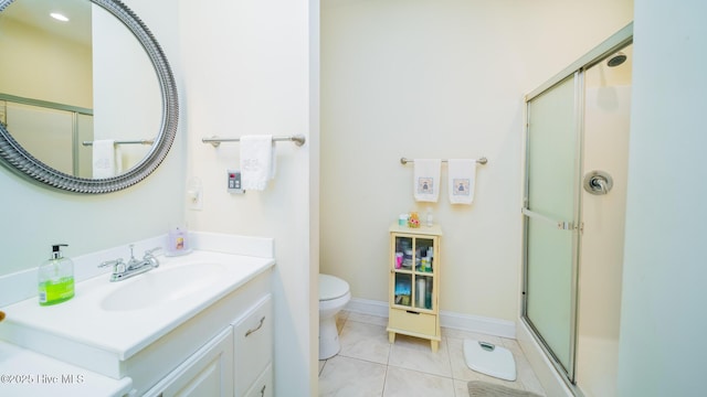 777 Marsh Rose Path NW, Calabash, NC 28467 - full bath featuring a shower with door, toilet, vanity, and baseboards