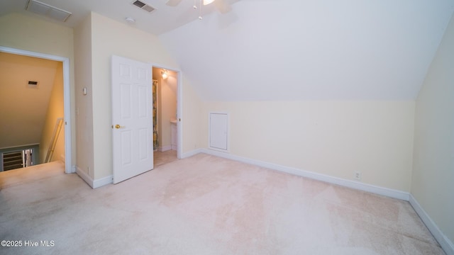 777 Marsh Rose Path NW, Calabash, NC 28467 - additional living space with lofted ceiling, carpet, ceiling fan, and baseboards