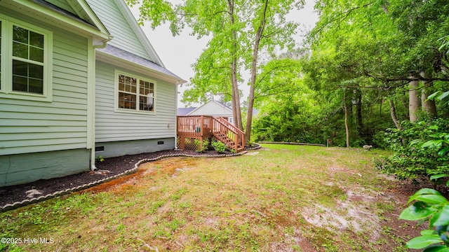 777 Marsh Rose Path NW, Calabash, NC 28467 - view of yard with stairs and a deck