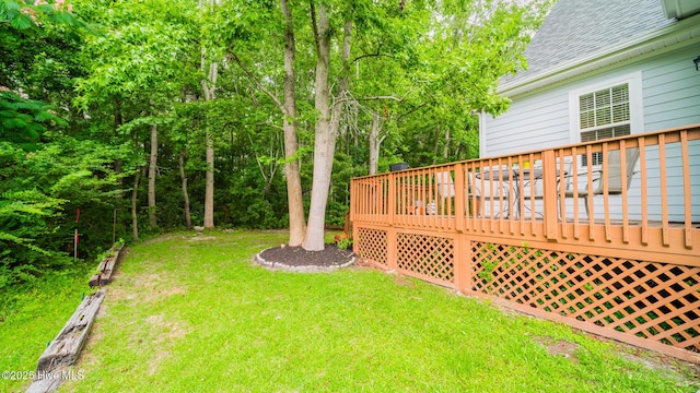 777 Marsh Rose Path NW, Calabash, NC 28467 - view of grassy yard featuring a deck