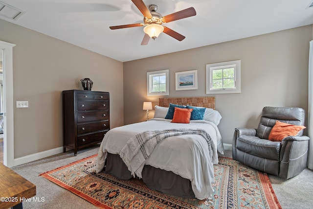 1086 Ferry Landing Dr SW, Supply, NC 28462 - bedroom with light carpet, baseboards, and a ceiling fan