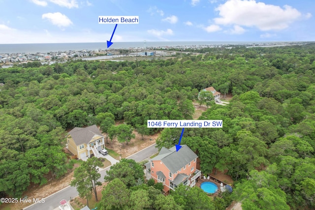 1086 Ferry Landing Dr SW, Supply, NC 28462 - view of property location featuring a heavily wooded area and a nearby body of water