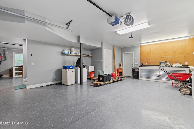 1086 Ferry Landing Dr SW, Supply, NC 28462 - garage with independent washer and dryer, a garage door opener, and a sink