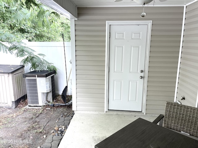 219 Grove Ln, Havelock, NC 28532 - doorway to property with cooling unit