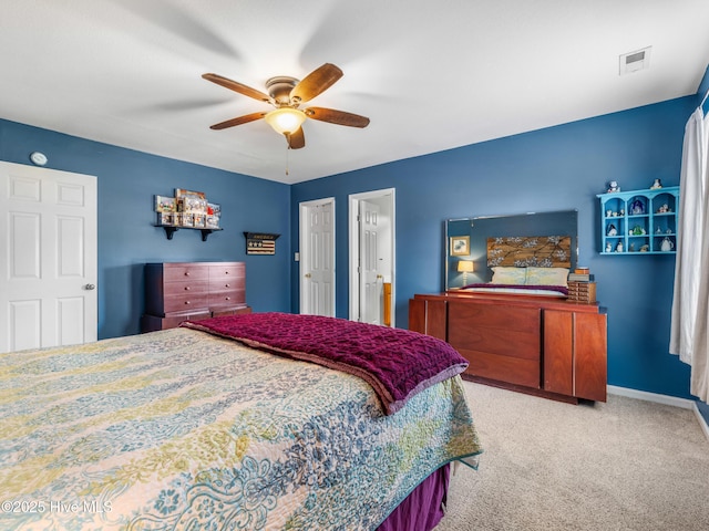 102 Sand Ct, Jacksonville, NC 28546 - carpeted bedroom featuring ceiling fan