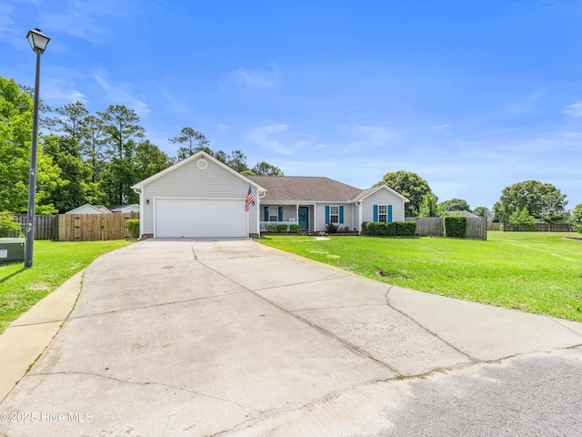 102 Sand Ct, Jacksonville, NC 28546 - single story home with an attached garage and concrete driveway