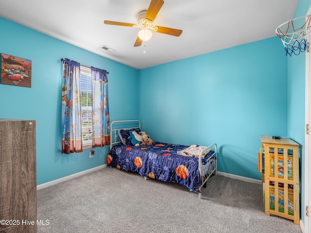 102 Sand Ct, Jacksonville, NC 28546 - carpeted bedroom featuring baseboards and ceiling fan