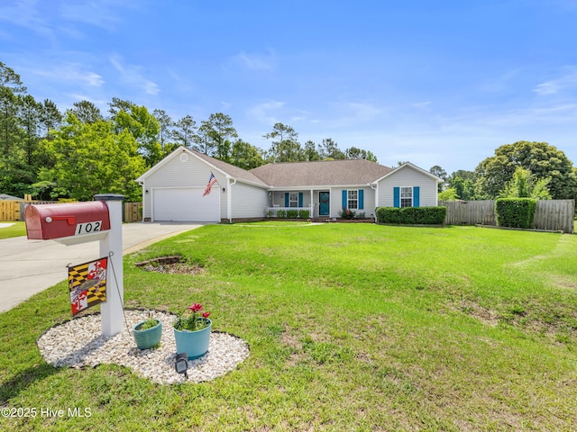 102 Sand Ct, Jacksonville, NC 28546 - single story home featuring concrete driveway and an attached garage
