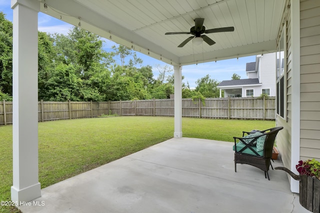 1344 Eastbourne Dr, Wilmington, NC 28411 - view of patio with a ceiling fan