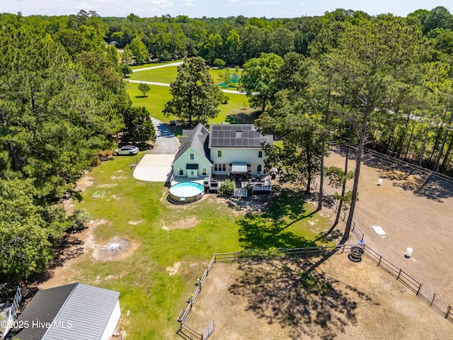 105 Teal Pointe Dr, Pikeville, NC 27863 - aerial view of property and surrounding area featuring a forest