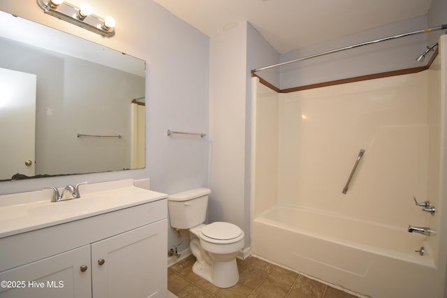 110 Concord Dr Unit C, Greenville, NC 27834 - bathroom featuring vanity, toilet, shower / bathtub combination, and tile patterned flooring