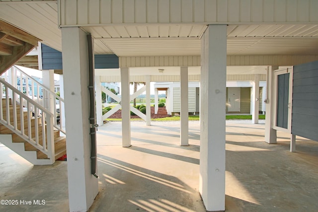405 27th St Unit A, Sunset Beach, NC 28468 - view of patio with stairs