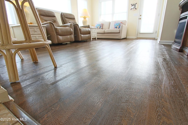 405 27th St Unit A, Sunset Beach, NC 28468 - living room with wood finished floors