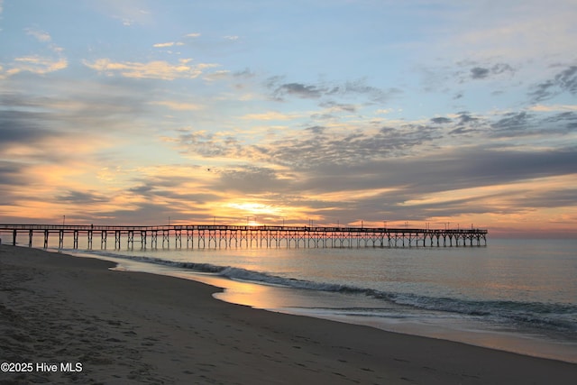 405 27th St Unit A, Sunset Beach, NC 28468 - water view featuring a pier and local beach