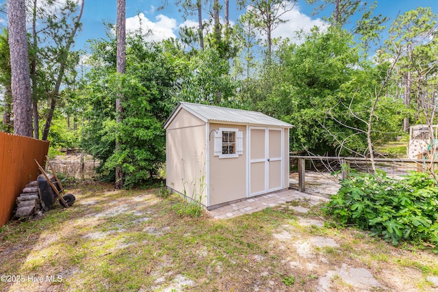 1711 Reidsville Rd, Southport, NC 28461 - view of shed with view of wooded area