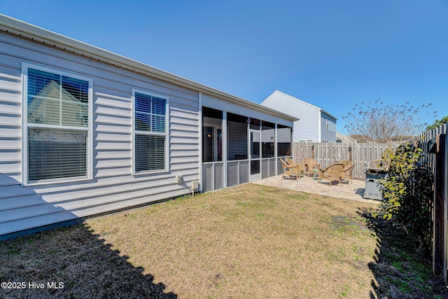 576 Steele Loop, Wilmington, NC 28411 - view of yard with a patio and a sunroom