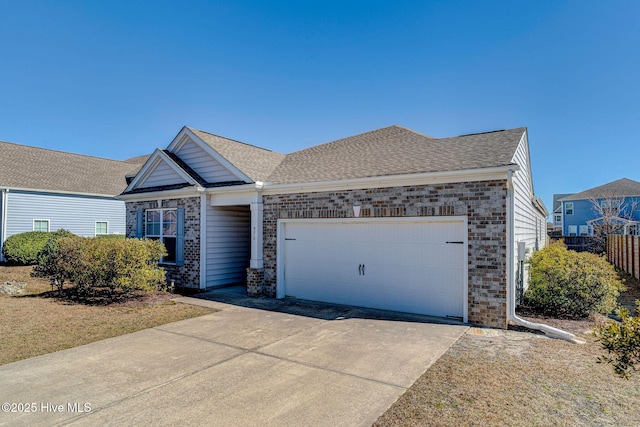 576 Steele Loop, Wilmington, NC 28411 - ranch-style home with a garage, driveway, and a shingled roof