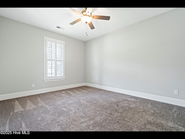 7024 Bonaventure St SW, Ocean Isle Beach, NC 28469 - unfurnished room featuring carpet flooring, baseboards, and ceiling fan