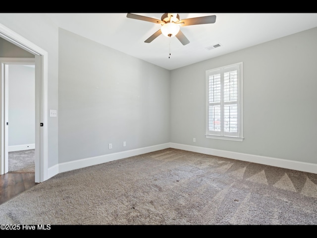 7024 Bonaventure St SW, Ocean Isle Beach, NC 28469 - carpeted empty room featuring ceiling fan and baseboards