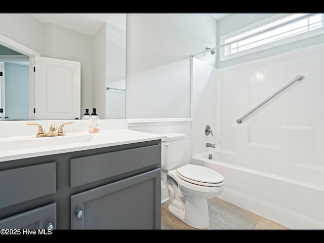 7024 Bonaventure St SW, Ocean Isle Beach, NC 28469 - full bath featuring vanity, bathing tub / shower combination, toilet, and tile patterned floors