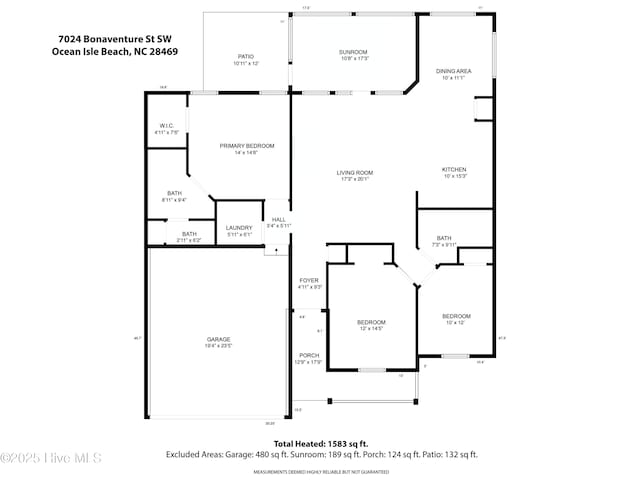 7024 Bonaventure St SW, Ocean Isle Beach, NC 28469 - floor plan / room layout