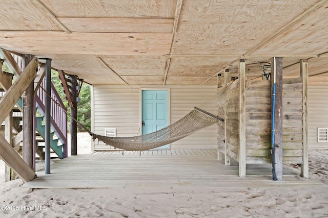 926 E Beach Dr, Oak Island, NC 28465 - deck with stairs