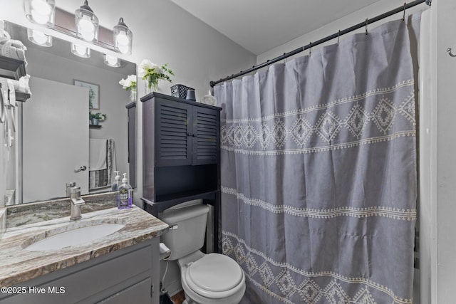24 Donnell, Havelock, NC 28532 - bathroom featuring vanity, toilet, and a shower with shower curtain