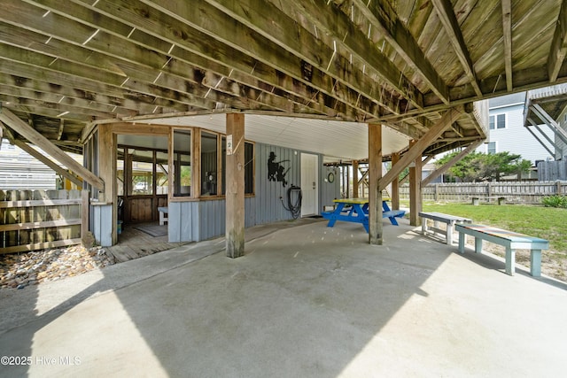 3045 Island Dr, North Topsail Beach, NC 28460 - view of patio / terrace featuring an exterior structure and an outdoor structure