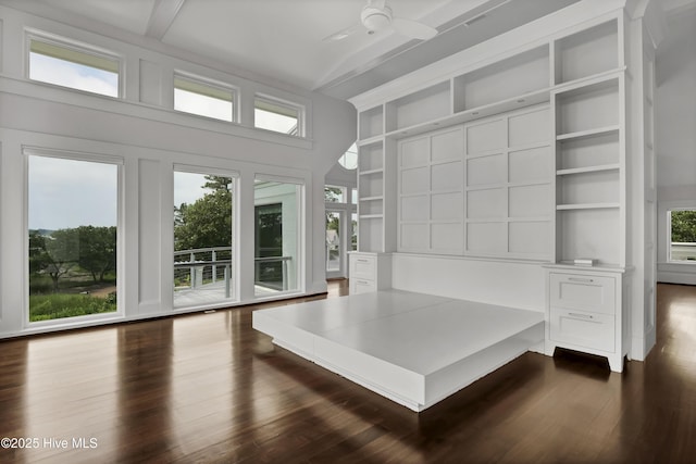 1064 Ocean Ridge Dr, Wilmington, NC 28405 - mudroom with ceiling fan, dark wood finished floors, and built in features