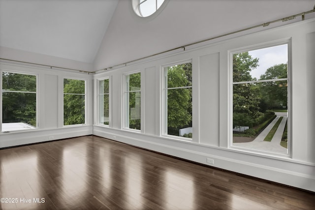 1064 Ocean Ridge Dr, Wilmington, NC 28405 - unfurnished sunroom featuring wood finished floors and high vaulted ceiling