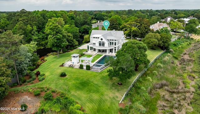 1064 Ocean Ridge Dr, Wilmington, NC 28405 - view from above of property with a heavily wooded area
