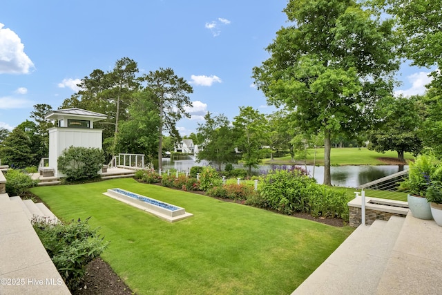 1064 Ocean Ridge Dr, Wilmington, NC 28405 - view of grassy yard featuring a water view and view of scattered trees