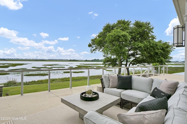 1064 Ocean Ridge Dr, Wilmington, NC 28405 - view of patio / terrace featuring an outdoor hangout area and a water view
